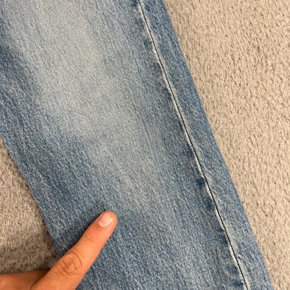 Levis 501 S Premium Jeans Womens 28x28 Blue Denim Button Fly Skinny Distressed - Picture 4 of 15